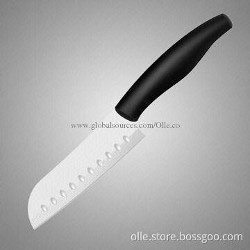 5-inch White Blade Ceramic Santoku Knife, WS121G